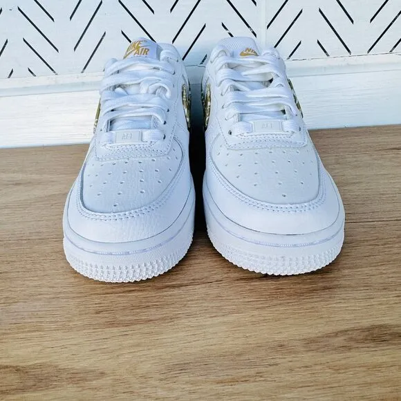 🤩Nike Air Force 1 07 Size 5 Women Shoes Essential White Paisley DJ9942-101 New