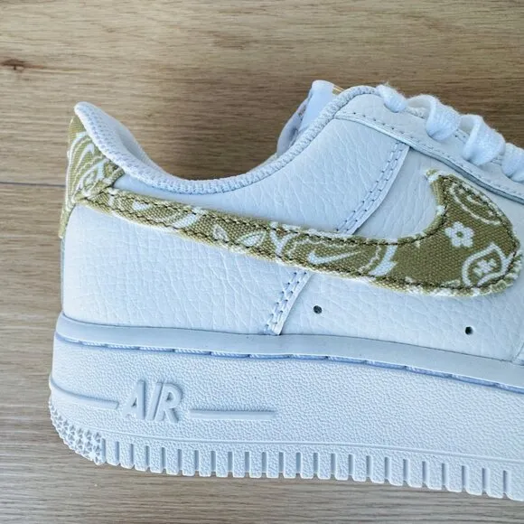 🤩Nike Air Force 1 07 Size 5 Women Shoes Essential White Paisley DJ9942-101 New