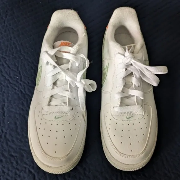 Nike Air Force 1 Crater GS 6.5 Youth (8 Women) White Green Shoes 022025
