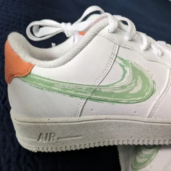 Nike Air Force 1 Crater GS 6.5 Youth (8 Women) White Green Shoes 022025