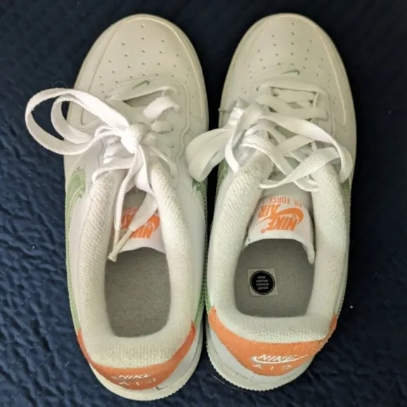 Nike Air Force 1 Crater GS 6.5 Youth (8 Women) White Green Shoes 022025