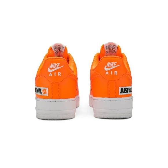 Nike Air Force 1 Low 'Total Orange' 2018 Sneaker Pumpkin Black Just Do It Shoes