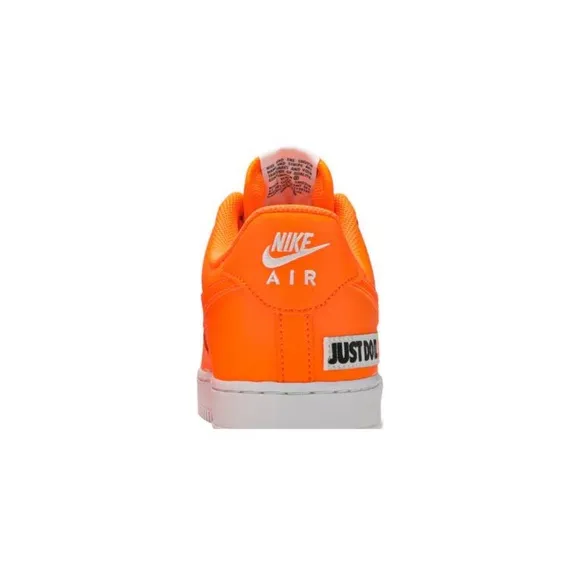 Nike Air Force 1 Low 'Total Orange' 2018 Sneaker Pumpkin Black Just Do It Shoes