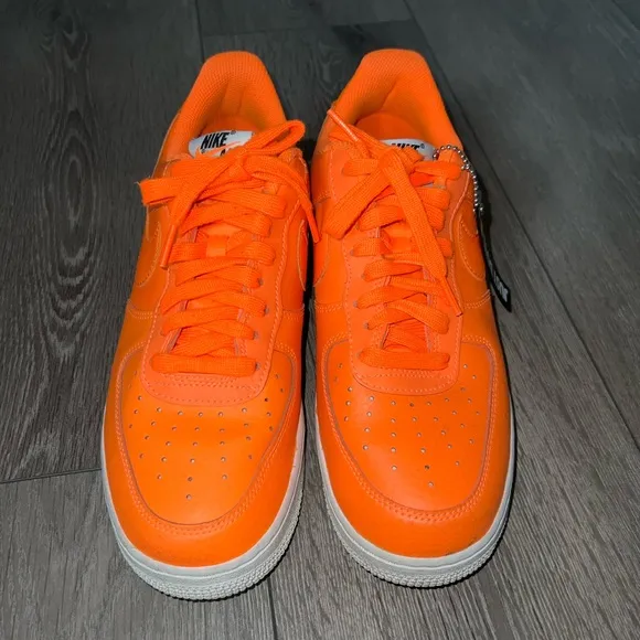 Nike Air Force 1 Low 'Total Orange' 2018 Sneaker Pumpkin Black Just Do It Shoes