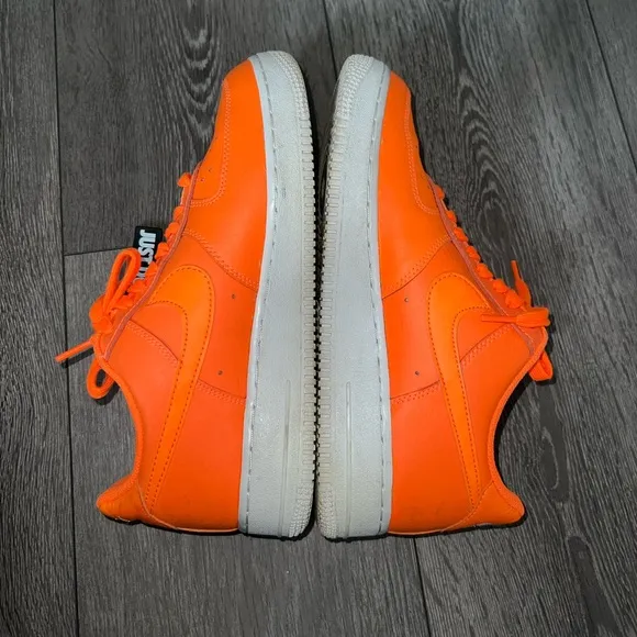 Nike Air Force 1 Low 'Total Orange' 2018 Sneaker Pumpkin Black Just Do It Shoes