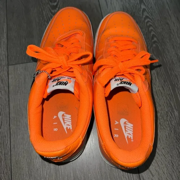 Nike Air Force 1 Low 'Total Orange' 2018 Sneaker Pumpkin Black Just Do It Shoes
