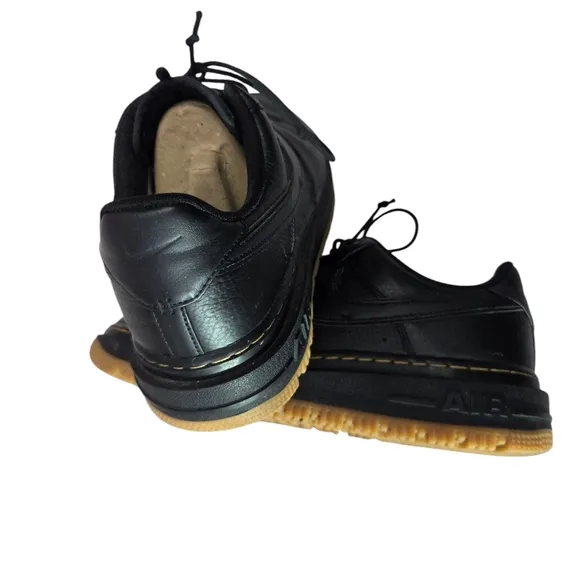 Nike Air Force 1 Luxe DB4109-001 Men's Black and Tan Sneakers