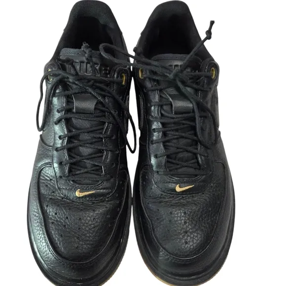 Nike Air Force 1 Luxe DB4109-001 Men's Black and Tan Sneakers