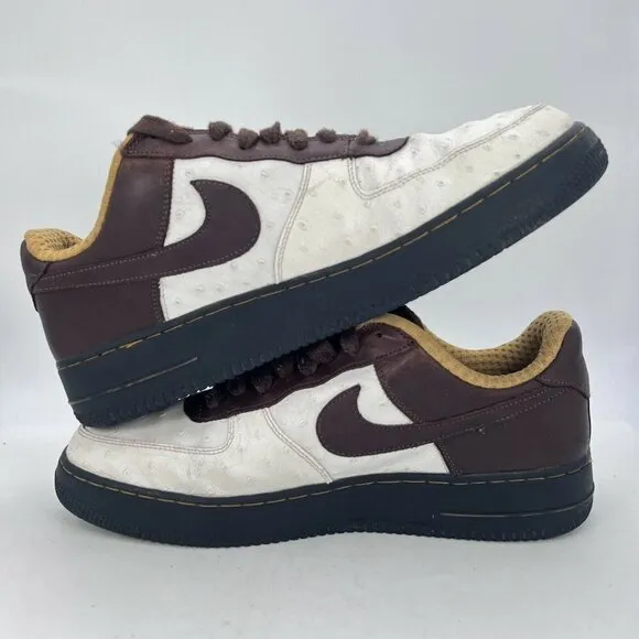 Nike Air Force 1 Premium Boxing Men Size 13 Shoes White Baroque Brown 312945-112