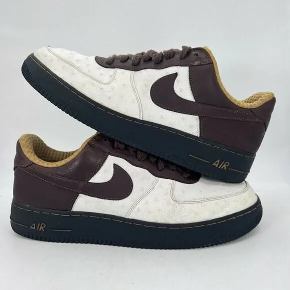 Nike Air Force 1 Premium Boxing Men Size 13 Shoes White Baroque Brown 312945-112