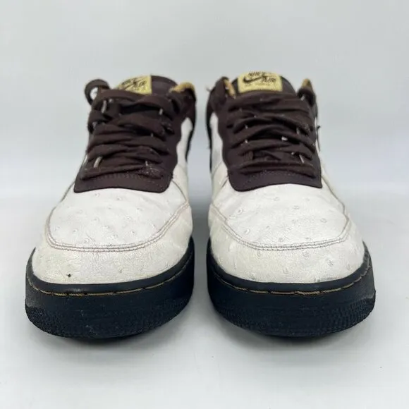 Nike Air Force 1 Premium Boxing Men Size 13 Shoes White Baroque Brown 312945-112
