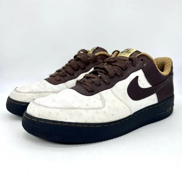 Nike Air Force 1 Premium Boxing Men Size 13 Shoes White Baroque Brown 312945-112
