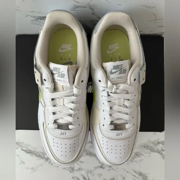 Nike Air Force 1 Shadow White Lemon Twist Athletic Shoes FB7582 Women Size 8.5