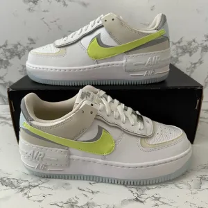 Nike Air Force 1 Shadow White Lemon Twist Athletic Shoes FB7582 Women Size 8.5