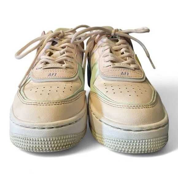 Nike Air Force 1 Tennis Shoes Shadow Light Soft Pink Women's 7.5
