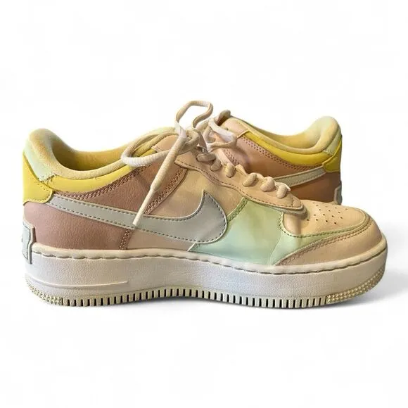 Nike Air Force 1 Tennis Shoes Shadow Light Soft Pink Women's 7.5