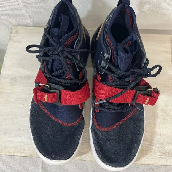 NIKE AIR FORCE 270 Dream Team Navy Blue/Red/Gold hi top suede Men’s 8 AH6772-400