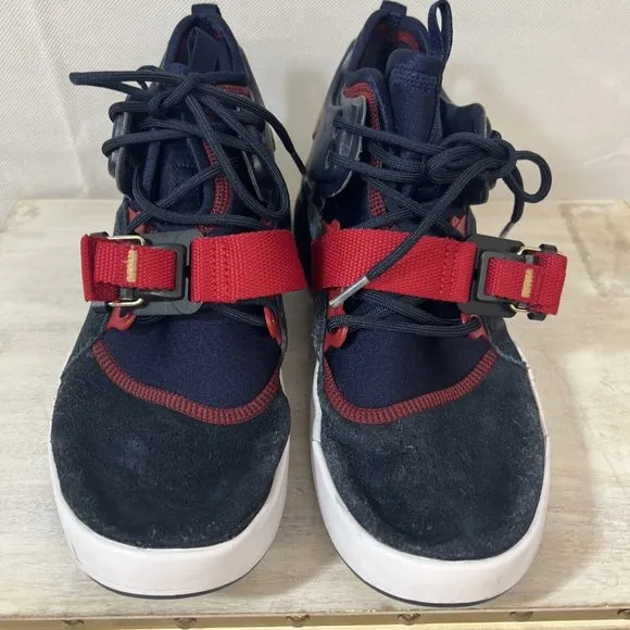 NIKE AIR FORCE 270 Dream Team Navy Blue/Red/Gold hi top suede Men’s 8 AH6772-400