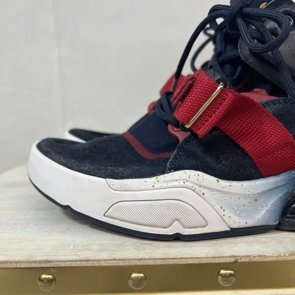 NIKE AIR FORCE 270 Dream Team Navy Blue/Red/Gold hi top suede Men’s 8 AH6772-400