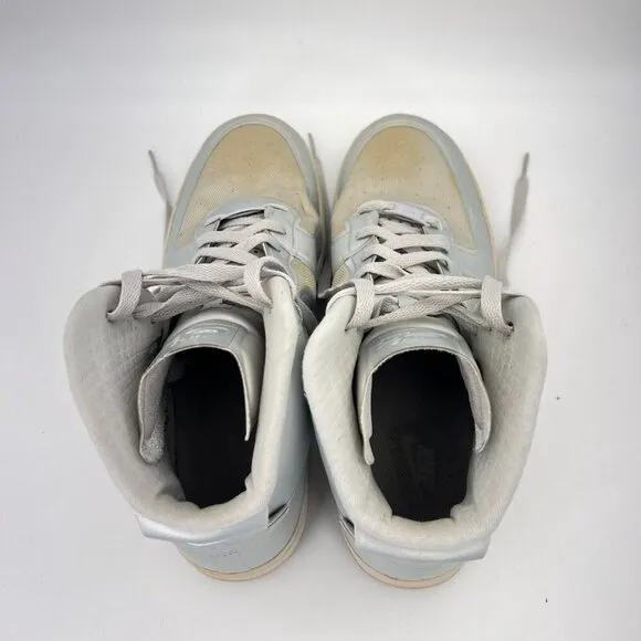 Nike Air Force One AF-1 Hyperfuse Silver Men Size 11.5 Hi Top Shoes 454433-001