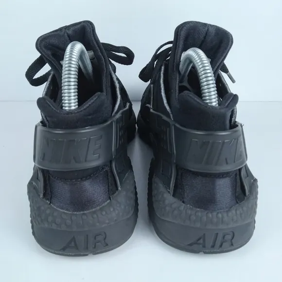 Nike Air Huarache Sneakers Mens 8 Triple Black Athletic Shoes Lace-Up Casual