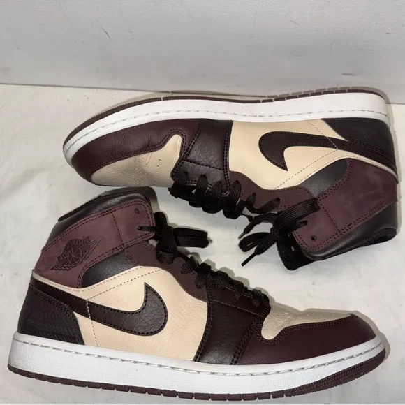 Nike Air Jordan 1 Mid SE PARIS YMCA Brown Suede Sand Men's FZ4359-200 Size 11.5