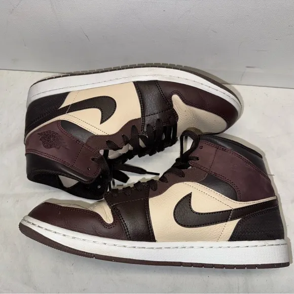 Nike Air Jordan 1 Mid SE PARIS YMCA Brown Suede Sand Men's FZ4359-200 Size 11.5