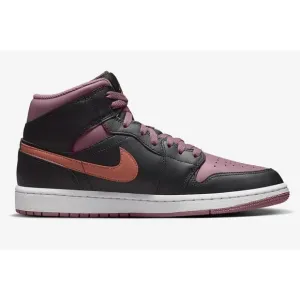 Nike Air Jordan 1 Mid Shoes Sky J Mauve Black Orange Men Size 10.5 FB9911-008