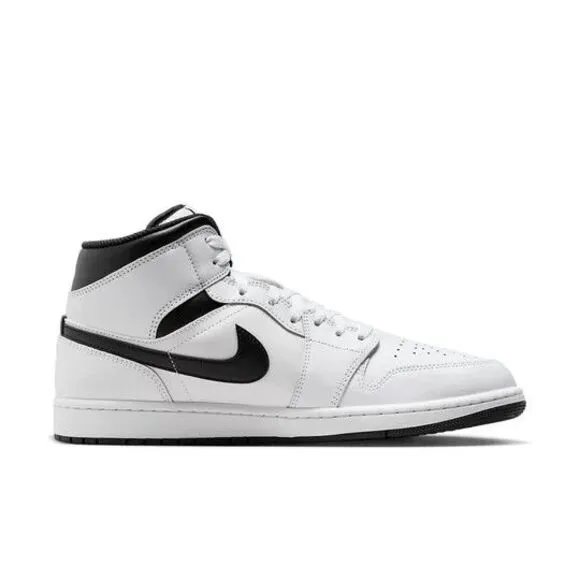 Nike Air Jordan 1 Mid Size 13 Reverse Panda White Black Shoes DQ8426-132