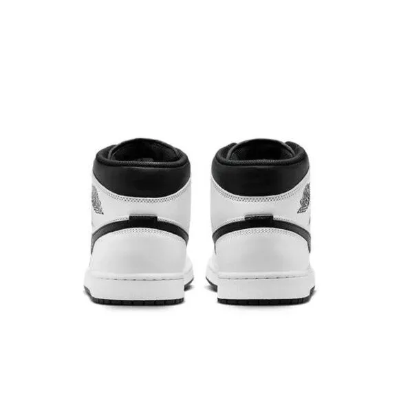 Nike Air Jordan 1 Mid Size 13 Reverse Panda White Black Shoes DQ8426-132