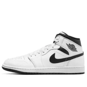 Nike Air Jordan 1 Mid Size 13 Reverse Panda White Black Shoes DQ8426-132