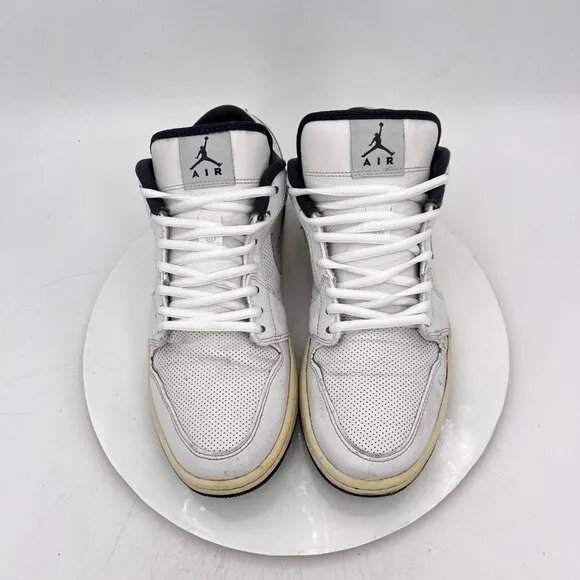 Nike Air Jordan 1 Phat Retro Low Men Size 11 338145-110 White Anthracite Shoes
