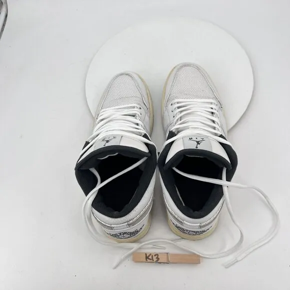 Nike Air Jordan 1 Phat Retro Low Men Size 11 338145-110 White Anthracite Shoes