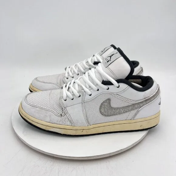 Nike Air Jordan 1 Phat Retro Low Men Size 11 338145-110 White Anthracite Shoes