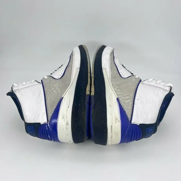 Nike Air Jordan 2 II Retro Men Sneaker Dark Concord White 385475-153 Sz 8