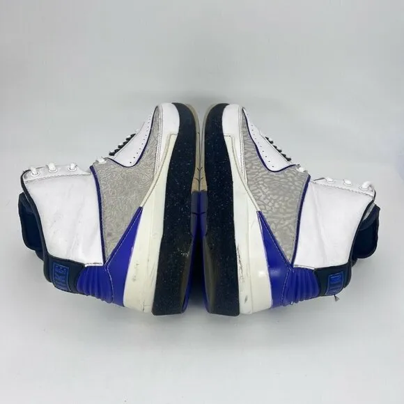 Nike Air Jordan 2 II Retro Men Sneaker Dark Concord White 385475-153 Sz 8