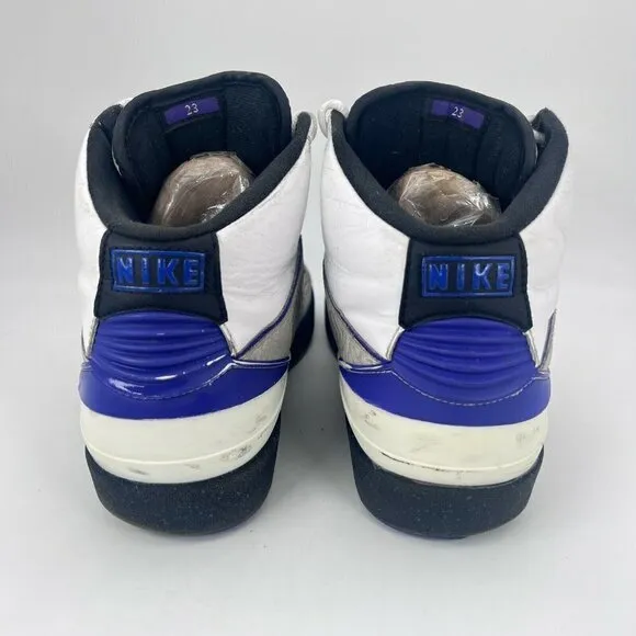 Nike Air Jordan 2 II Retro Men Sneaker Dark Concord White 385475-153 Sz 8