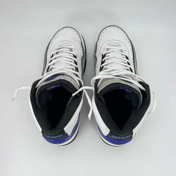 Nike Air Jordan 2 II Retro Men Sneaker Dark Concord White 385475-153 Sz 8