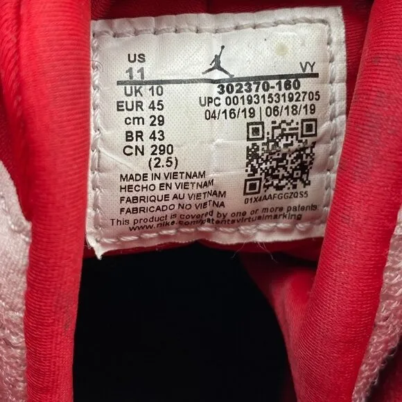 Nike Air Jordan 9 Men Size 11 Sneaker Shoes Gym Red White Cherry Bred 302370–160