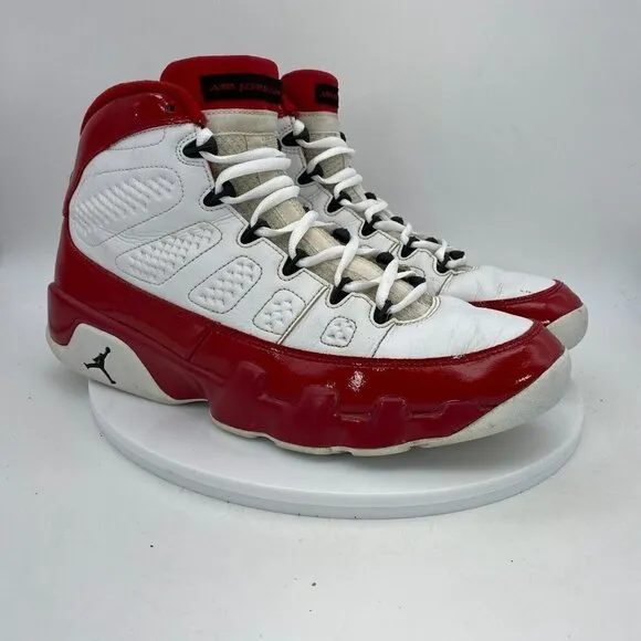 Nike Air Jordan 9 Men Size 11 Sneaker Shoes Gym Red White Cherry Bred 302370–160