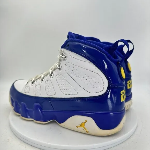 Nike Air Jordan 9 Retro Kobe Bryant Lakers White Blue Men Shoes 302370-121 Sz 9