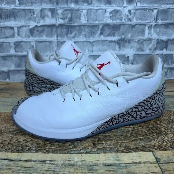 Nike Air Jordan ADG Spikeless White Cement AR7995-100 Golf Shoes Men Size 7.5‎