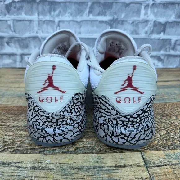 Nike Air Jordan ADG Spikeless White Cement AR7995-100 Golf Shoes Men Size 7.5‎