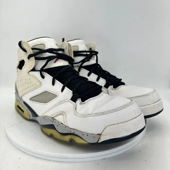 Nike Air Jordan Flight Club ‘91 Men Size 11 Shoes White Cement Grey 555475–102