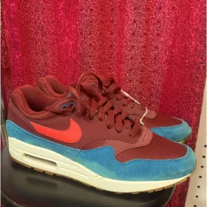 Nike Air Max 1 Burgundy Teal 2018 Mens Shoes AH8145-601 Size Men 9.5