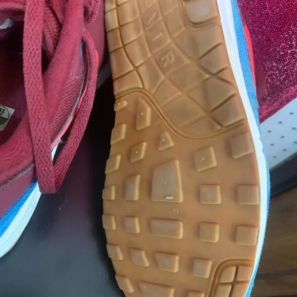 Nike Air Max 1 Burgundy Teal 2018 Mens Shoes AH8145-601 Size Men 9.5