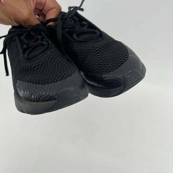 Nike Air Max 270 Little Kid’s Triple Black Lace Up Sneakers AO2372-006 Size 1Y