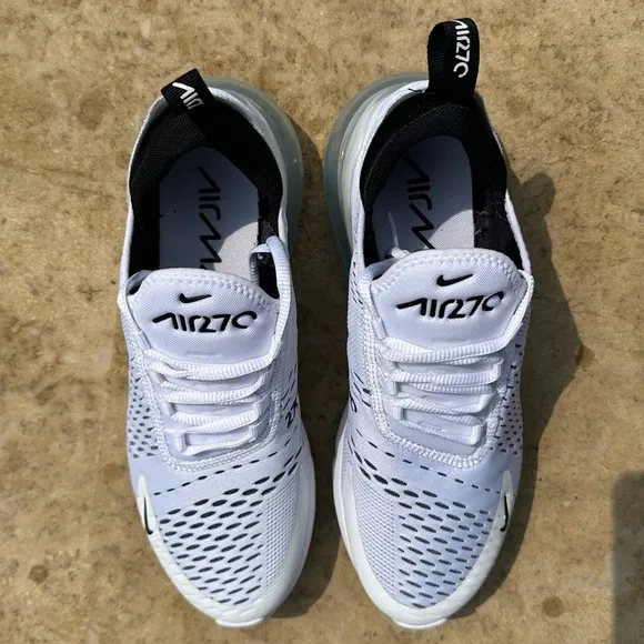 Nike Air Max 270 White &amp; Black - Size 9.5 Women’s, 8 Men’s (AH6789-100)