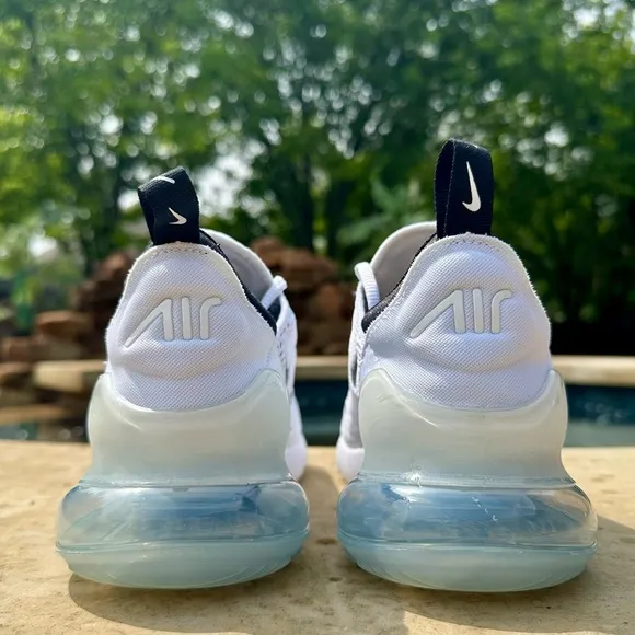 Nike Air Max 270 White &amp; Black - Size 9.5 Women’s, 8 Men’s (AH6789-100)