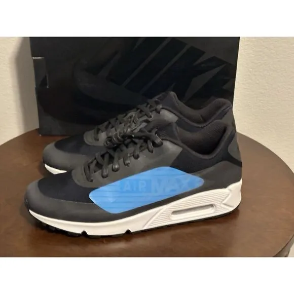 Nike Air Max 90 NS GPX Shoes Black/Laser Blue Heritage Men Sz 10‎ AJ7182-002 NIB